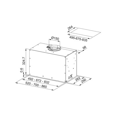Витяжка Franke FBFP BK MATT A70 KL 305.0665.392