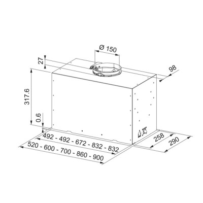 Витяжка Franke Box Flush Basic FBFE BK A52 305.0729.555