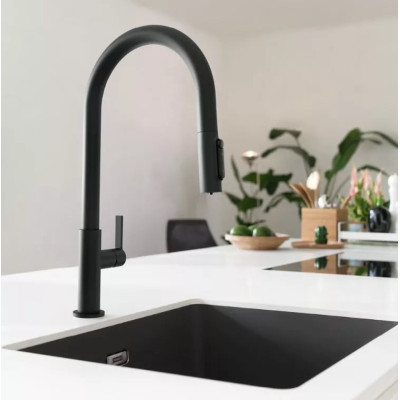 Змішувач Franke Maris Slim J Clear Water 120.0730.911 чорний матовий