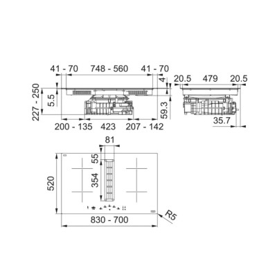 Варильна поверхня Franke Smart 2Gether FSM 7072 4RC HI 340.0731.892