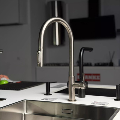 Змішувач Franke Maris Slim J Clear Water 120.0736.604 сталь