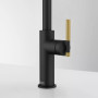 Змішувач Franke Maris Stripes Semi Pro 115.0747.679 Matte Black/Gold