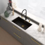 Змішувач Franke Maris Stripes Semi Pro 115.0747.679 Matte Black/Gold