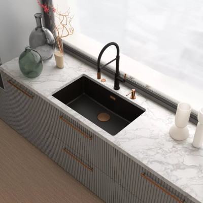 Змішувач Franke Maris Stripes Semi Pro 115.0747.680 Matte Black/Copper