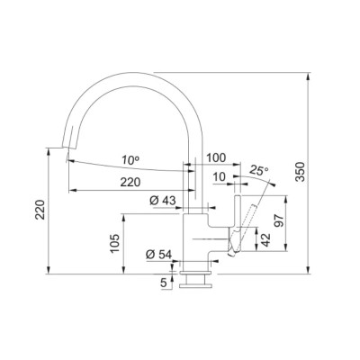 Змішувач Franke Lina J 115.0747.507 сірий сланець