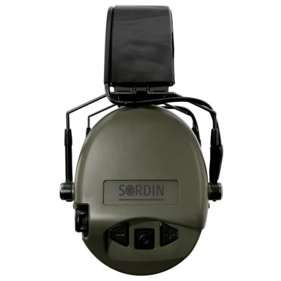 Активні навушники для стрільби Sordin Supreme Mil AUX Slim Headband Green 74308-06-S