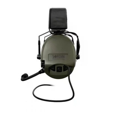 Активні навушники для стрільби Sordin Supreme MIL CC Slim HB Green 74332-06-S