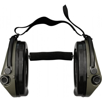 Активні навушники для стрільби Sordin Supreme Pro-X Neckband Green із заднім тримачем під шолом