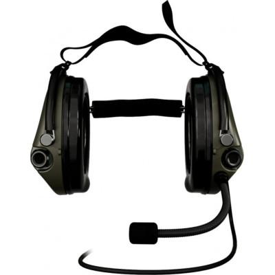 Активні навушники для стрільби Sordin Supreme Mil CC Neckband Green Nexus (з заднім тримачем)