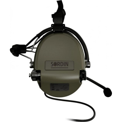 Активні навушники для стрільби Sordin Supreme Mil CC Neckband Green Nexus (з заднім тримачем)