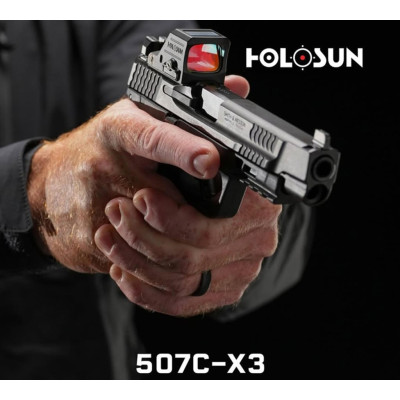 Коліматорний приціл пістолетний Holosun HE507C-GR X3 Green Dot точка 2 MOA + коло 65 МОА
