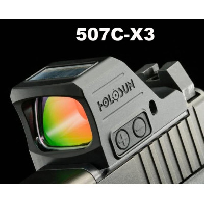 Коліматорний приціл пістолетний Holosun HS507C-RD X3 Red Dot точка 2 MOA + коло 65 МОА