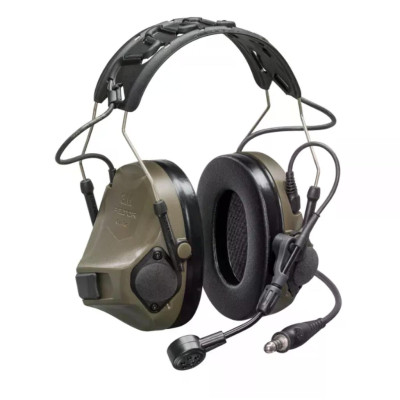 Активні тактичні навушники 3M PELTOR ComTac VIII (MT14H418A-86 GN), вертикальні з 1 аудіовиходом 4 контакт NATO та мікрофоном