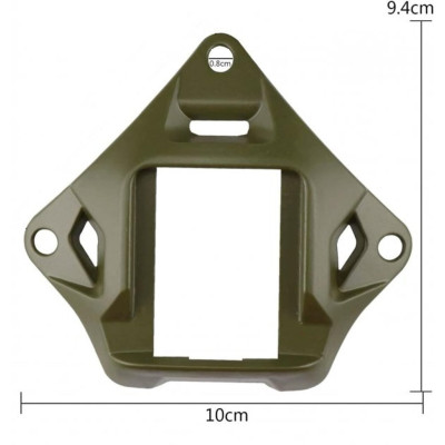 Металевий кронштейн платформа кріплення шрауд NVG Mount зірка на тактичний шолом, Олива