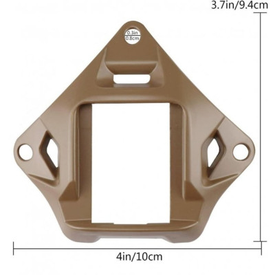 Металевий кронштейн платформа кріплення шрауд NVG Mount зірка на тактичний шолом, Койот