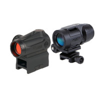 Коліматорний приціл SigSauer Romeo MSR Gen2 RedDot зі збільшувачем Juliet3-Micro 1-3X SORJMSR101