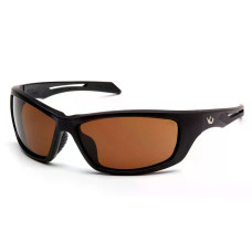 Захисні окуляри Venture Gear Tactical Howitzer Black (bronze) Anti-Fog, коричневі в чорній оправі