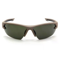 Захисні окуляри Venture Gear Tactical Semtex 2.0 Tan (forest gray) Anti-Fog, чорно-зелені в пісочній оправі