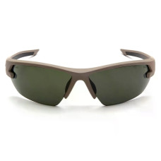 Захисні окуляри Venture Gear Tactical Semtex 2.0 Tan (forest gray) Anti-Fog, чорно-зелені в пісочній оправі