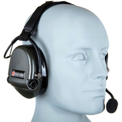 Активні захисні навушники з зовнішнім мікрофоном Tac-Sky Neckband PRO Headset – Olive