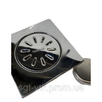 Трап из нержавеющей стали SLIM 10*10см, вертикальный, D50