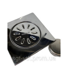 Трап из нержавеющей стали SLIM 10*10см, вертикальный, D50