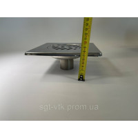 Трап из нержавеющей стали SLIM 20*20см, вертикальный, D50