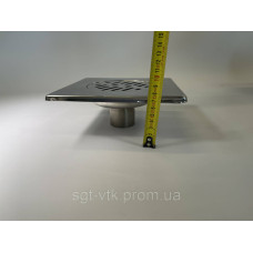 Трап из нержавеющей стали SLIM 20*20см, вертикальный, D50