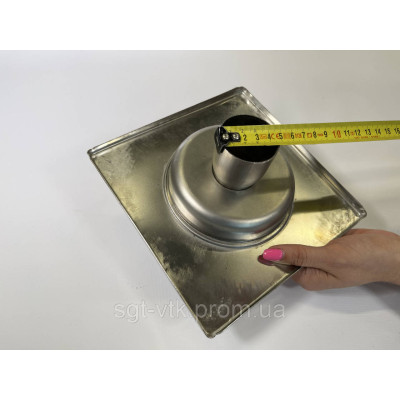 Трап из нержавеющей стали SLIM 20*20см, горизонтальный, D50