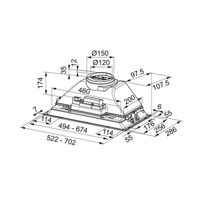 Вытяжка FRANKE Inca Smart FBI 525/705 BK (Black Matt)