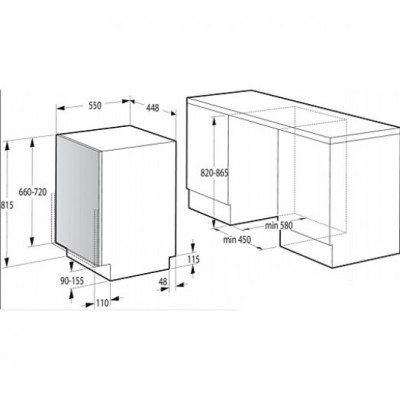 Посудомийна машина вбудована Gorenje GV 520E10S